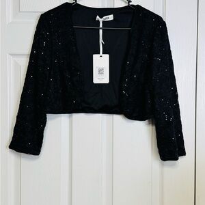 Black Sequin Women's Top